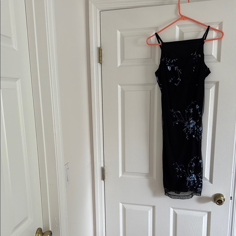 Black and Blue Floral Dress